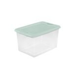 Sterilite 24 Pack 64 Qt Latching Box, Plastic Storage Bin with Lid, Mindful Mint
