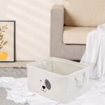 REGALWOVEN Storage Cube, Set of 6 Cotton Storage Bin with Handles Collapsible Storage BasketCream 15.7*11.8*7.9in - Image 5