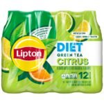 Lipton Diet Green Tea With Citrus - 12pk/16.9 fl oz Bottles: Caffeinated