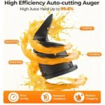 ZAFRO Juicer Machines, 5.4" Extra Wide Feed Chute Cold Press Juicer for Whole Fruits & Vegetables, High Juice Yield, Easy Clean & Install. - Image 5