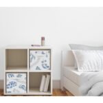 Sweet Jojo Designs Fabric Storage Bins Set Botanical Blue and White - Image 3