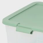 66qt Latching Storage Box Versatile Green Lid and Latch Clear - Brightroom - Image 3