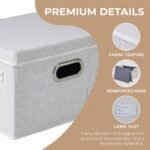 REGALWOVEN 1Pcs Storage Cube, Fabric Collapsible Storage Basket with Lids for Organizing Clothes, Books 14.6*10.6*9.1in - Image 5