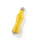 JoyJolt Spring Glass Fluted Water Bottles with Stainless Steel Cap - 16 oz Glass Juice Bottles - Set of 6 - Image 5