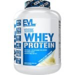 Evlution Nutrition 100% Whey Protein - 25g of Whey Protein, 6g of BCAAs, 4g of Glutamine 5lb - Vanilla Ice Cream