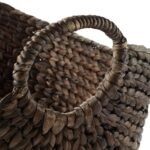 Casafield Large Boat Basket with Handles - Espresso, Water Hyacinth Woven Storage Tote for Blankets, Laundry, Bathroom, Bedroom, Living Room - Image 5
