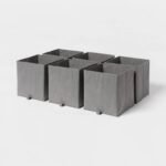 11" 6pk Fabric Bin - Gray - Brightroom™