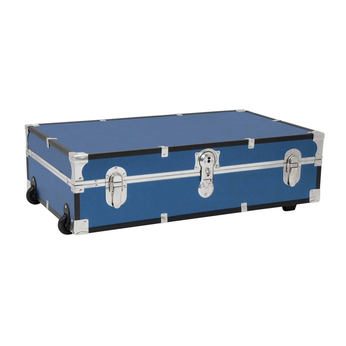 GUEST_c5720cbf-4b70-4501-8932-e7e261e4954a.jpg Mercury Luggage 31" Seward Under the Bed Trunk with Wheels and Lock Misty Blue: Decorative Storage Bin, MDF, No Assembly - Image 1