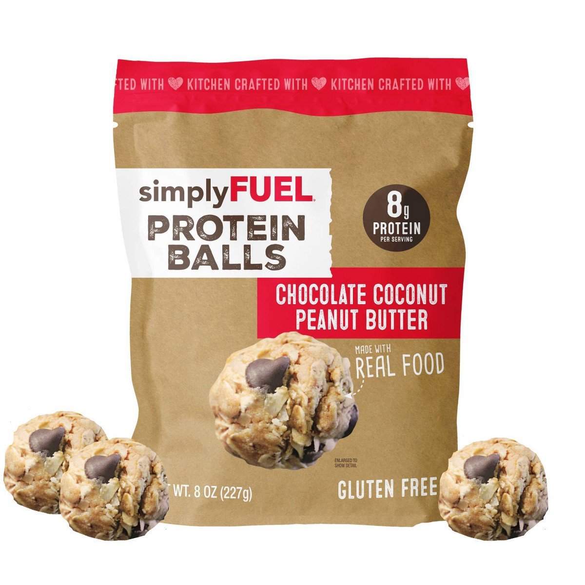 GUEST_c61d68af-a1c8-486e-9749-fd5cf2e1f42e.jpg simplyFUEL Chocolate Coconut Peanut Butter Protein Balls - 8g Protein - 8oz - Image 1