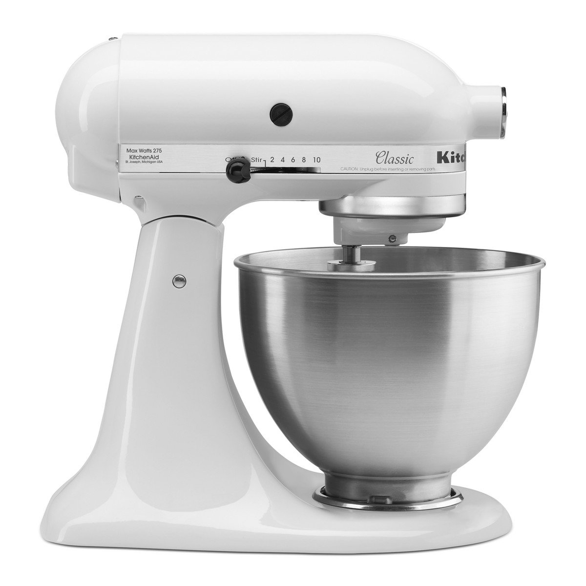 GUEST_c71c0b52-c876-4dfc-9931-6e2c43f9accd.jpg KitchenAid Classic 4.5qt Stand Mixer - White: 10 Speeds, Metal, Dishwasher-Safe, Includes Beater & Dough Hook - Image 1