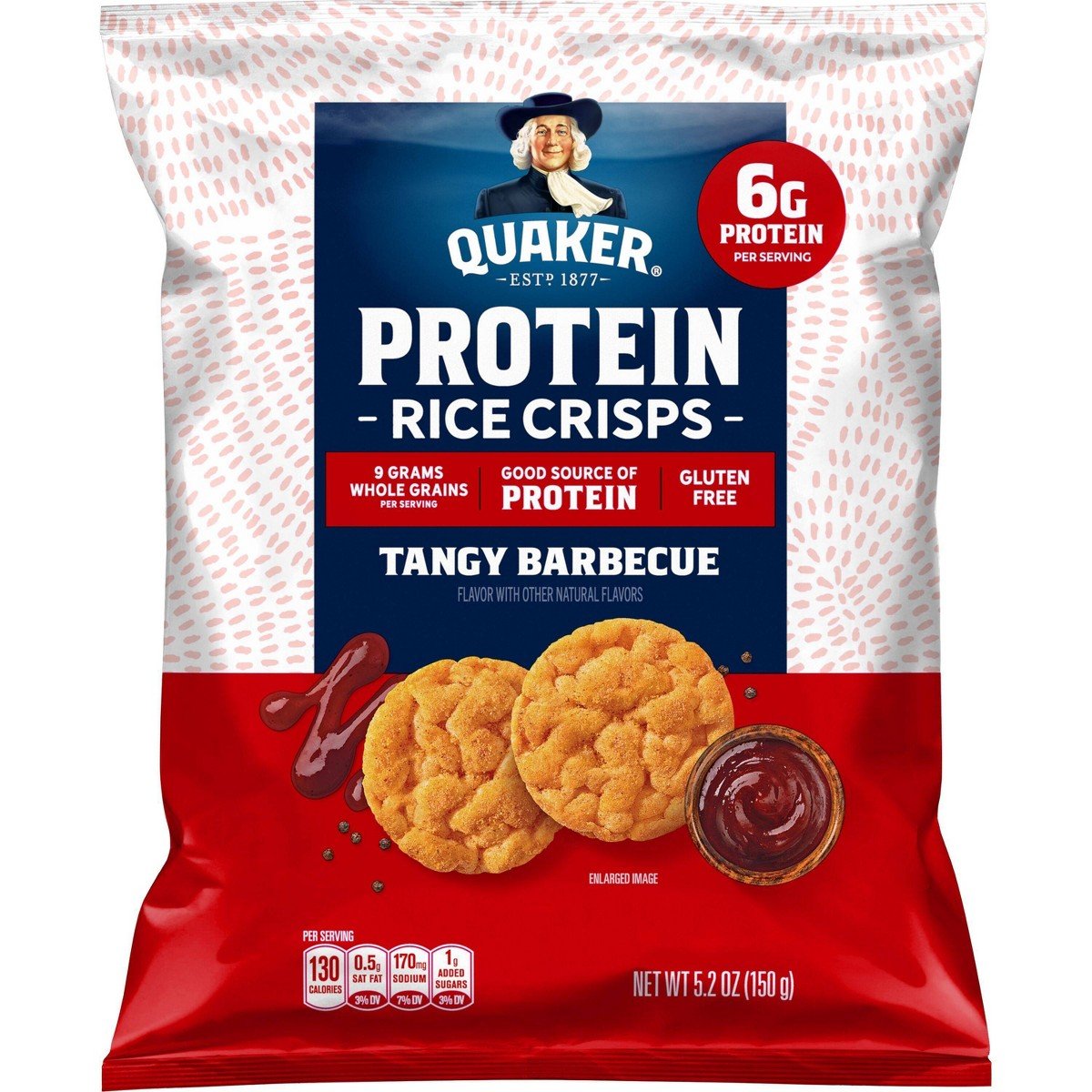 GUEST_c754643e-cab7-497a-add3-5d54eb0d441d.jpg Quaker Protein Rice Tangy Barbecue Crisps - 5.2oz: 6g Protein - Image 1
