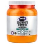 NOW Foods Sports, Egg White Protein with BCAAs, Protein Powder, Unflavored, 1.2 lbs (544 g)