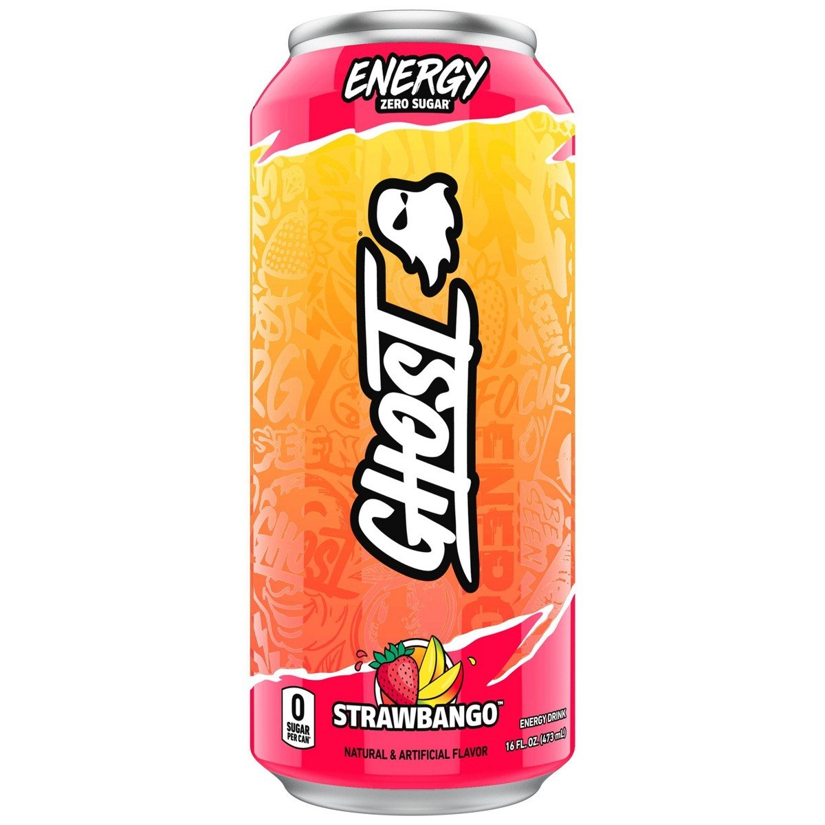 GUEST_c7cae305-129b-4c47-b69e-61143e9894e1.jpg GHOST Energy Drink Strawbango Single - 16oz: Sugar-Free, Gluten-Free, Vegan - Image 1