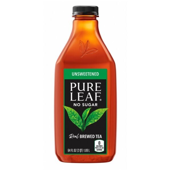 Pure Leaf Unsweetened Iced Tea - 64 fl oz Bottle: Caffeinated, No Artificial Colors, No Preservatives