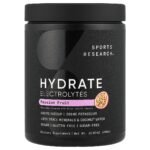 Sports Research Hydrate Electrolytes, Passion Fruit, 15.87 oz (450 g)