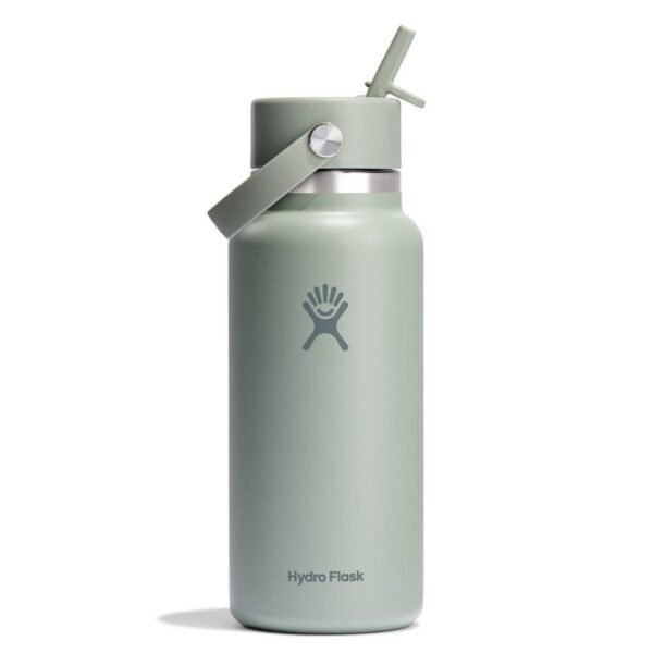 Hydro Flask 32 fl oz Stainless Steel Wide Mouth Flex Straw Water Bottle - Agave