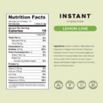 Instant Hydration Lemon Lime Electrolyte Drink Mix Sports Drink - 10ct/73gms: Non-Caffeinated, Powdered Form - Image 4