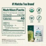 Jade Leaf Organic Vanilla Flavored Matcha Latte Mix - 3.5oz: Caffeinated - Image 4