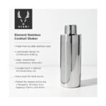 Viski 24oz Stainless Steel Cobbler Cocktail Shaker with Strainer & Jigger Cap for Espresso Martini, Margarita, Bartender Tools, Home Bar Gifts, Silver - Image 3