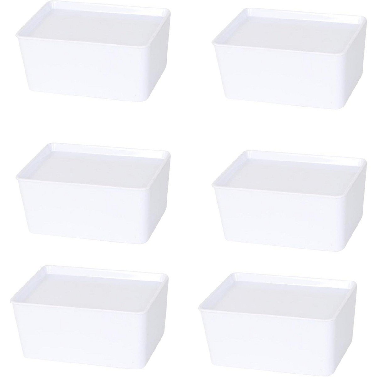GUEST_cb5d3d4d-f226-458b-a904-9683fb08ee4b.jpg YBM Home Small White Plastic Storage Bin with Lid (2140),6-Pack - Image 1