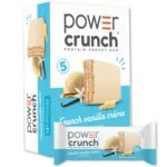 Power Crunch Wafer French Vanilla Whey Protein Energy Bars - 13g Protein - 5ct: No Artificial Colors, Crunchy, Ready to Eat