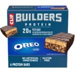 CLIF BUILDERS OREO-Flavored 20g Protein Bars - Gluten Free - 2.4oz/6ct: No Artificial Sweeteners, Plant-Based, Non-GMO