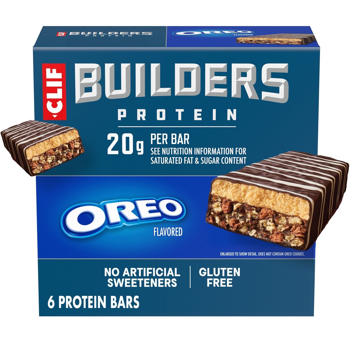 GUEST_cc1b23c2-245e-48df-a3a8-3861875384fb.jpg CLIF BUILDERS OREO-Flavored 20g Protein Bars - Gluten Free - 2.4oz/6ct: No Artificial Sweeteners, Plant-Based, Non-GMO - Image 1
