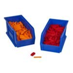 Akro-Mils 12 Pack AkroBins Plastic Storage Bins, Space-Saving Organizers, Blue - Image 4