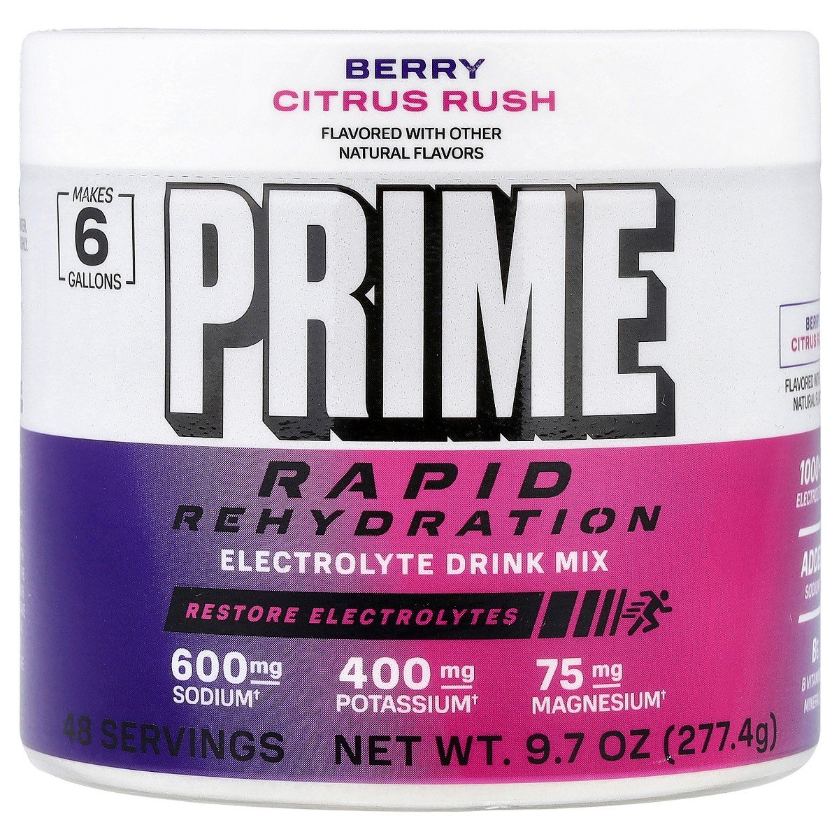 GUEST_ce4174e5-1749-46e9-ad5f-70d00695cd83.jpg Prime Hydration Rapid Rehydration, Electrolyte Drink Mix, Berry Citrus Rush, 9.7 oz (277.4 g) - Image 1