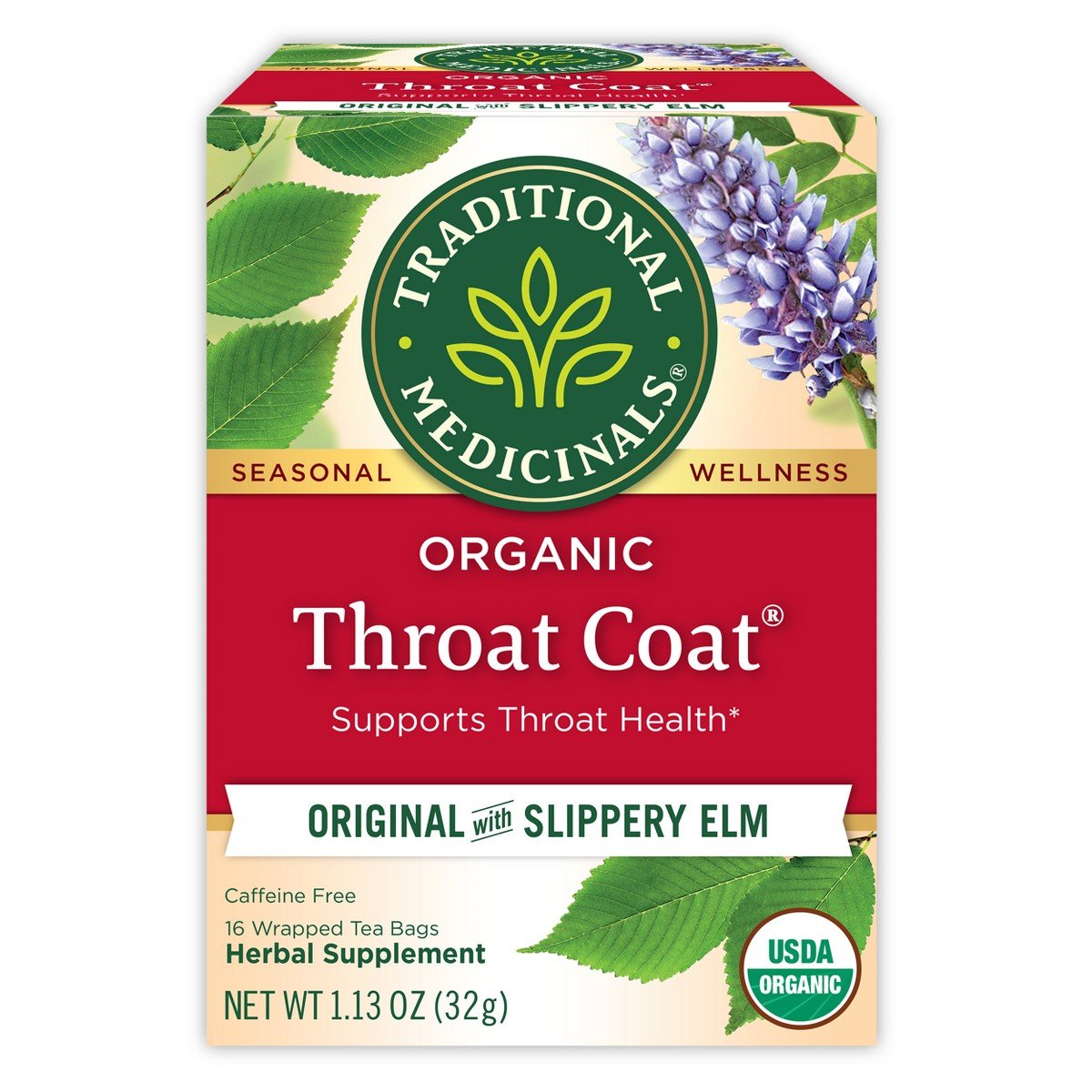 GUEST_ced30739-0996-4a13-bdd8-2f6f550c08af.jpg Traditional Medicinals Organic Throat Coat Herbal Dietary Supplement Herbal Tea - 16ct - Image 1