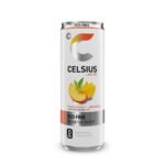 CELSIUS Fizz Free Peach Mango Green Tea Functional Energy Drink - 12 fl oz Single Can