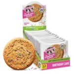 Lenny & Larry's Chewy Soft Baked Vegan, Non-GMO, High Fiber Protein Cookie - Birthday Cake - Plant Protein - 16g Protein - 4oz/12pk