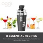 Oggi 23oz Dial A Drink Cocktail Shaker Black: Stainless Steel, 10" Height, 23oz Capacity, Hand Wash, 0.96 lbs - Image 2