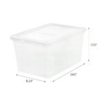 IRIS 58 Qt Plastic Storage Bin Tote Organizing Container with Latching Lid, Clear - Image 6