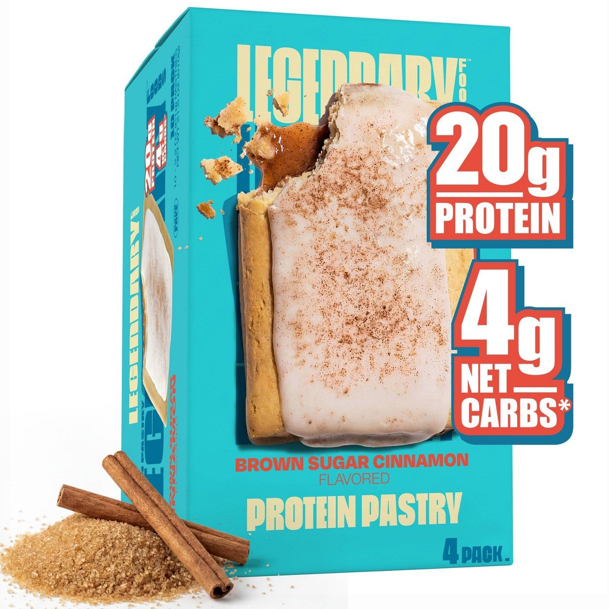 GUEST_d0512c0b-1a30-46bb-88b9-e2dd19765984.jpg Legendary Foods Gluten Free and Keto Friendly Protein Pastry - Brown Sugar Cinnamon - 8.6oz/4ct - Image 1