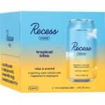 Recess Mood Tropical Bliss Sparkling Water with Magnesium L-Threonate - 4pk/12 fl oz