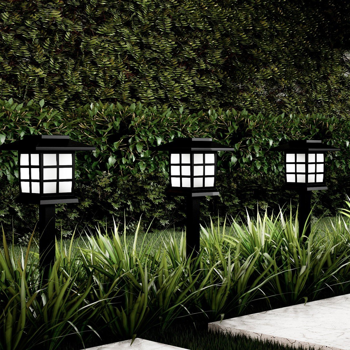 GUEST_d1b6649b-b719-4fae-8790-cd86adbff7bd.jpg Nature Spring Solar Pathway Water-Resistant Coach Lights - 6 count - Image 1