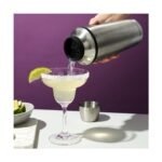 Innovine 18 oz Double Walled Stainless Steel Cocktail Shaker with Citrus Reamer, Jigger Cap and Built-in Strainer, Home Bar Gifts for Men, Silver - Image 4