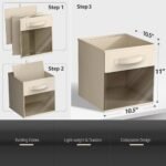 Sorbus 11 Inch 6 Pack Collapsible Fabric Storage Bins with Clear Window - for Organizing Clothes, Toys, Books, Shelves, Closets & more - Image 3