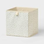 11" Fabric Bin Khaki Floral - Brightroom