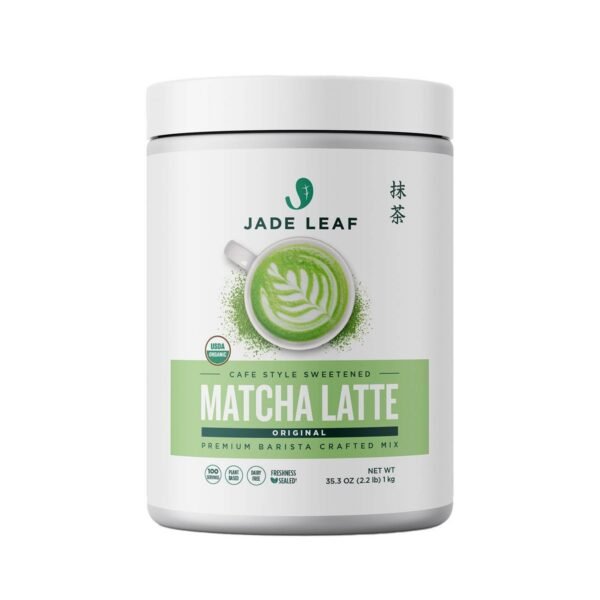 Jade Leaf Matcha Organic Cafe Style Sweetened Original Matcha Latte Mix - 35.3oz: Caffeinated
