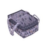 Bacati - Woodlands Gray/Beige Neutral Cotton Nursery Storage Caddy - Image 3