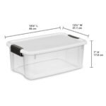 Sterilite 30 Quart (6 Pack) & 18 Quart (6 Pack ) Clear Plastic Stackable Storage Container Bin Box Tote with White Latching Lid Organizing Solution - Image 4