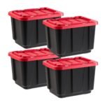 IRIS 11.5 Gal/46 Qt Heavy-Duty Stackable Plastic Holiday Storage Bin Tote Container with Quick Snap Lid, 4Pk - Image 9