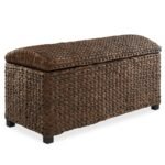Casafield 36" Storage Trunk with Curved Lid, Safety Hinge - Natural, Water Hyacinth Wicker Storage Chest Basket for Bedroom, Entry Way, Living Room - Image 6