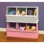 Badger Basket Three Bin Stackable Storage Cubby - Pink - Image 6