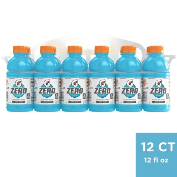 Gatorade G Zero Cool Blue Sports Drink - 12pk/12 fl oz Bottles: Non-Caffeinated