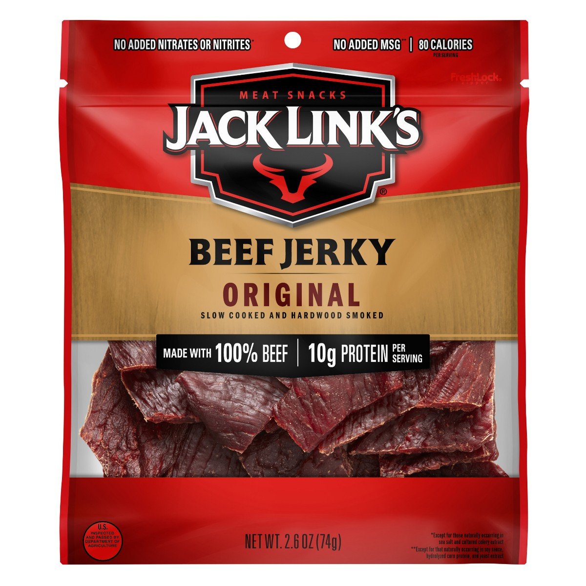 GUEST_d6ced452-c907-4bbd-8aa5-e768075254f1.jpg Jack Link's Original Beef Jerky - 2.6oz: High Protein, Smoked, 10g Protein - Image 1