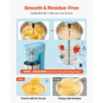 VEVOR Milkshake Maker, 100W Milk Shake Maker Mixer, Single Head Drink Mixer Blender Machine, Dual-Speed Adjustment Milkshake Blender,Silver & Blue - Image 4