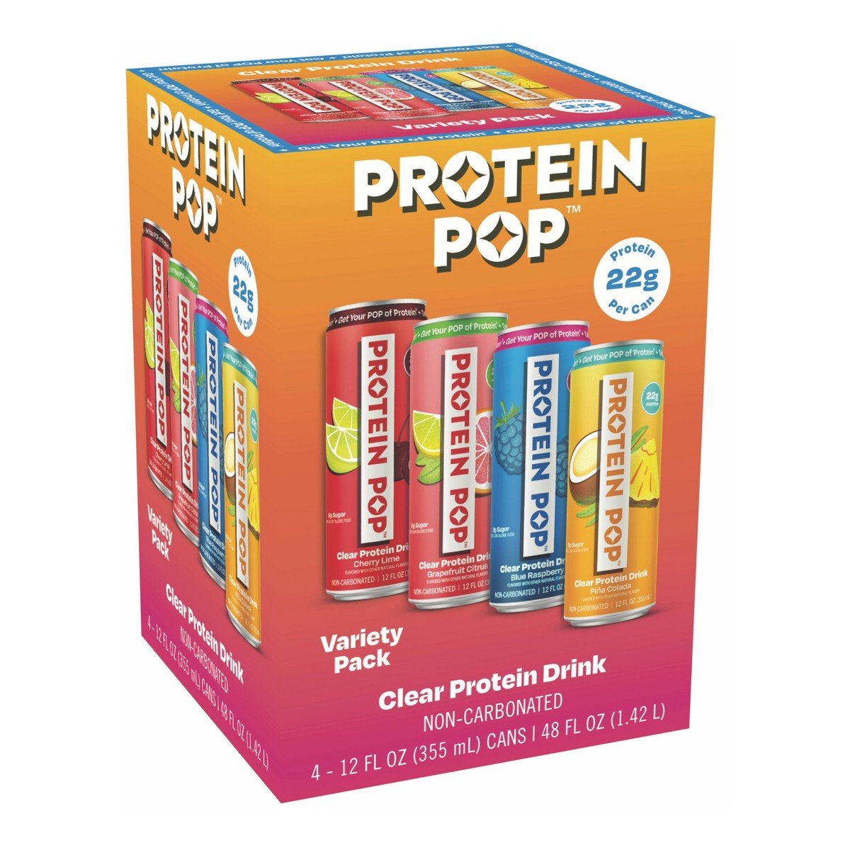 GUEST_d7b4aa25-ed19-4d82-b7b6-17b812de6c2e.jpg Protein Pop Variety Pack Flavoured Water - 4pk/12 fl oz - Image 1